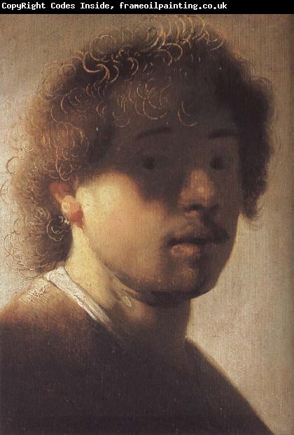 Rembrandt Harmensz Van Rijn Sjalvportratt at about 21 ars alder